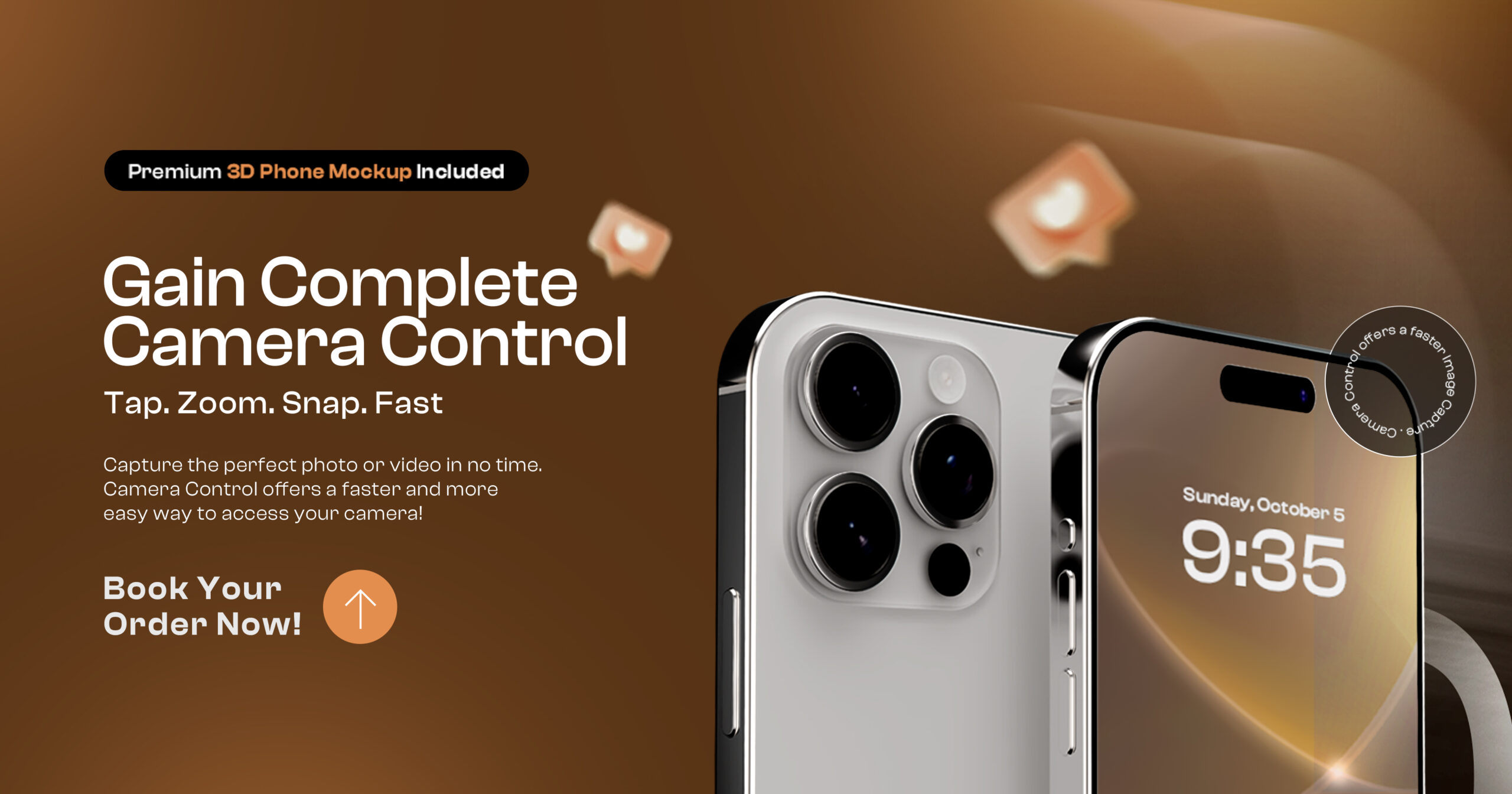 Smartphone Camera Control Social Media Post Banner Template